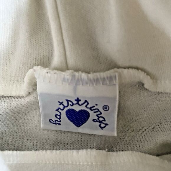 Vintage 80s Hartstrings Cardigan Sweater Girls 6 Button Up Navy Cotton Christmas - Picture 9 of 16